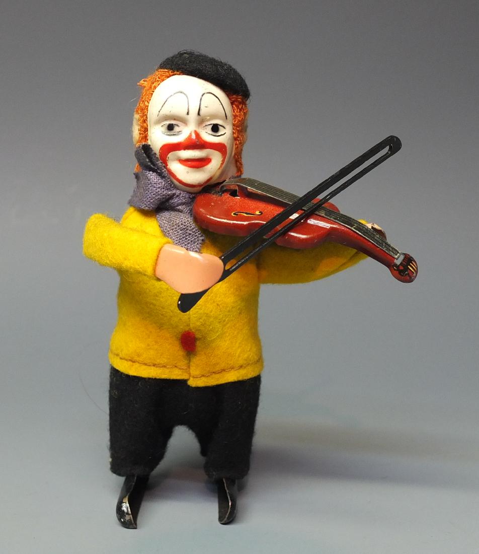 SCHUCO GERMAN 986/2 SOLISTO CLOWN VIOLINIST TIN WINDUP (1 of 4)