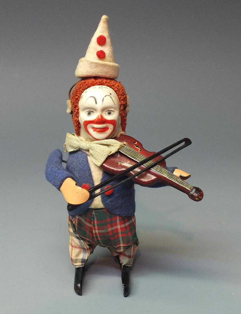 SCHUCO GERMAN 986/2 SOLISTO CLOWN VIOLINIST TIN WINDUP (1 of 4)