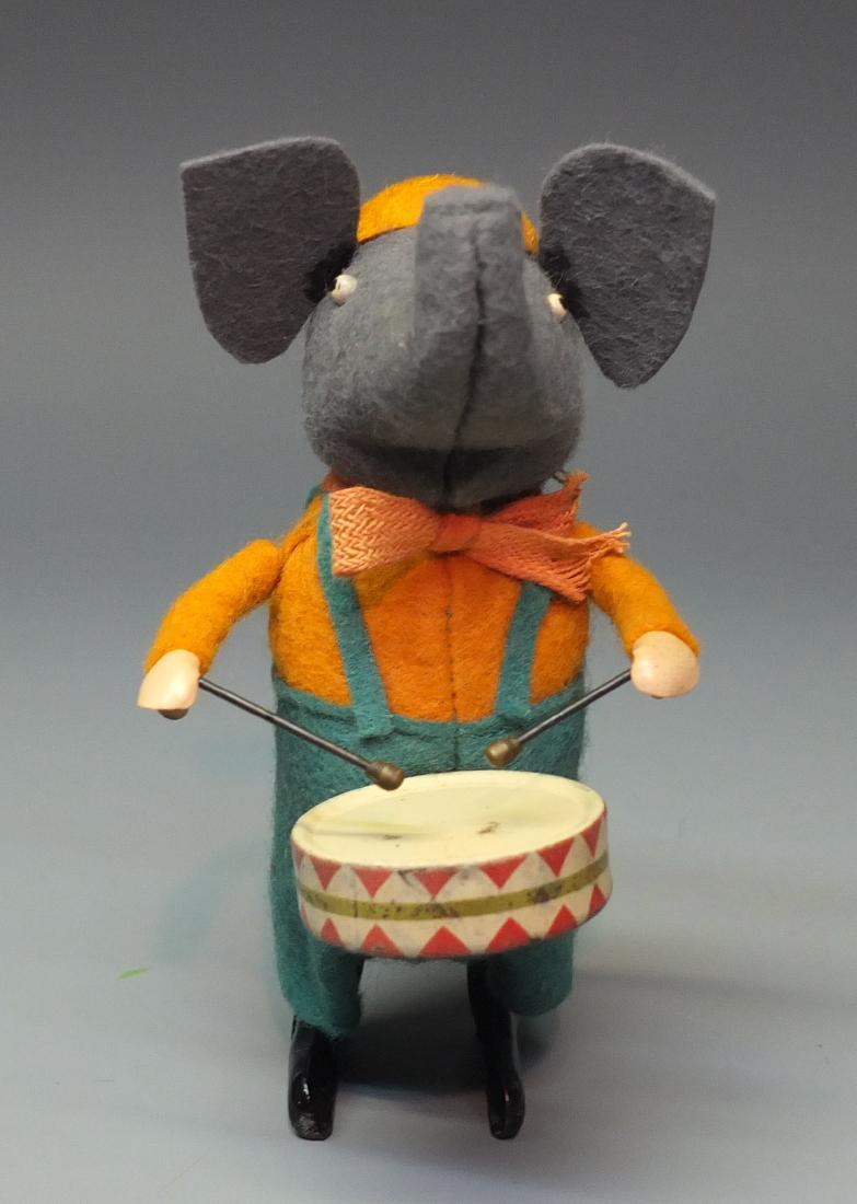 RARE PREWAR SCHUCO GERMAN ELEPHANT DRUMMER TIN WINDUP (1 of 4)