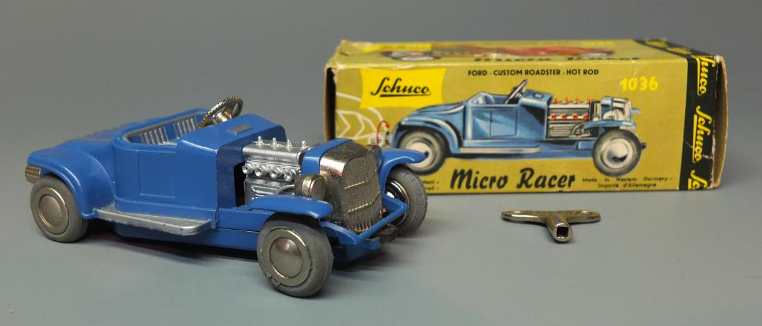 SCHUCO GERMAN 1036 FORD HOT ROD WIND UP MICRO RACER & (1 of 9)