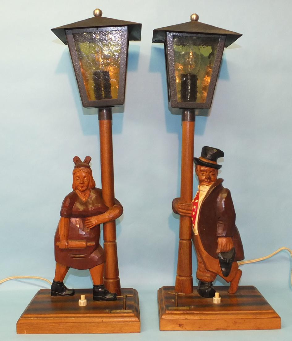 Vintage German Black Forest Griesbaum Anri 2 Lamp