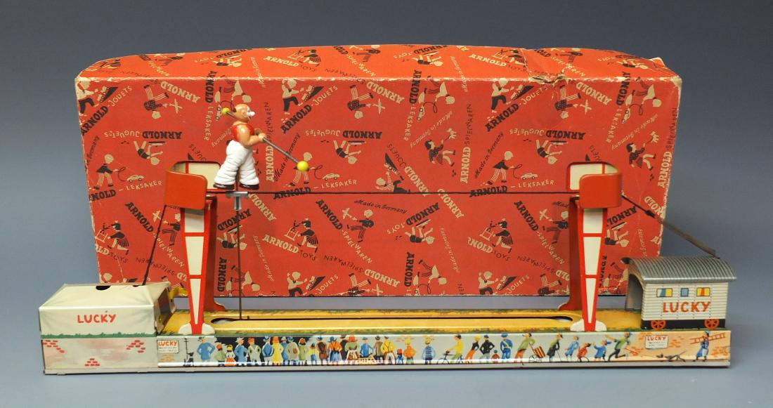 RARE ARNOLD LUCKY TIGHTROPE WALKER & BOX (1 of 10)