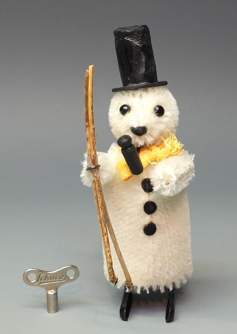 RARE SCHUCO 954 PREWAR SNOWMAN TIN WINDUP (1 of 4)