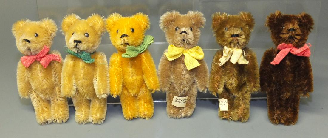 SCHUCO GERMANY SET OF 6 MINIATURE 3.5 TEDDY BEARS (1 of 5)