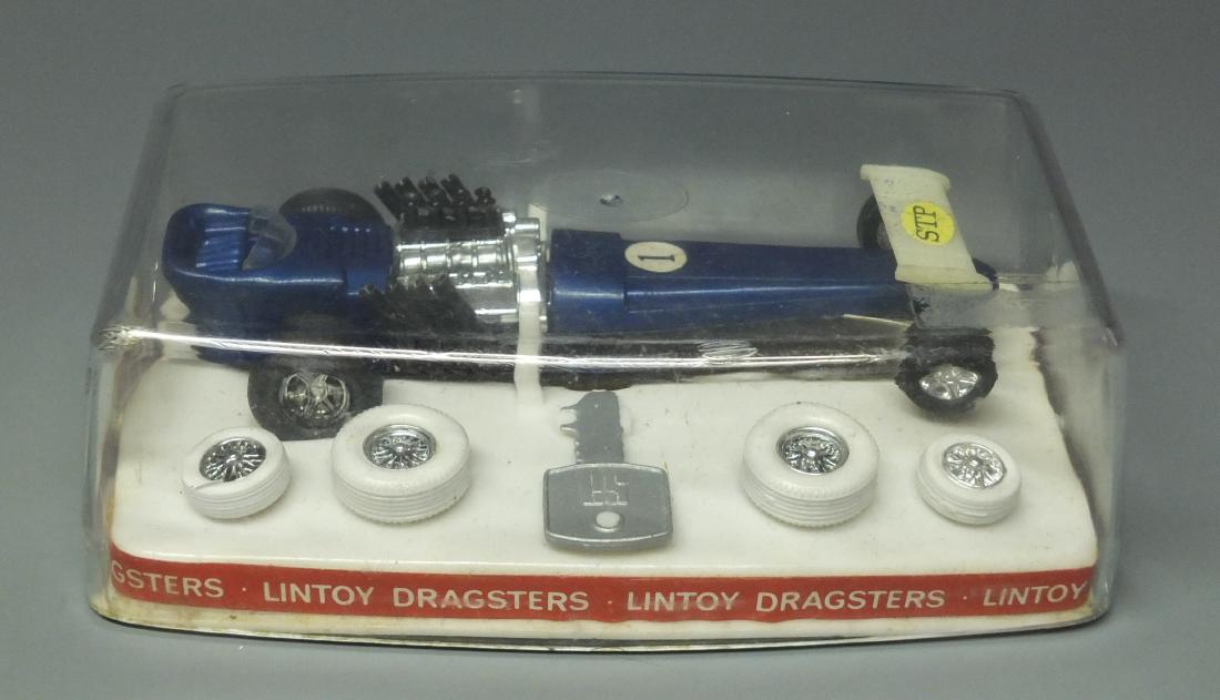 LINTOY HOT WHEEL DRAGSTERS DIECAST RACE CAR & CASE (1 of 7)