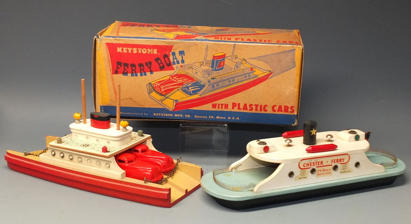 NYC 24 HR SERVICE & KEYSTONE WOOD FERRY BOAT & BOX (1 of 8)