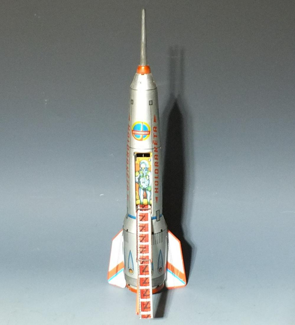 VINTAGE HOLDRAKETA TIN FRICTION SPACE ROCKET (1 of 10)
