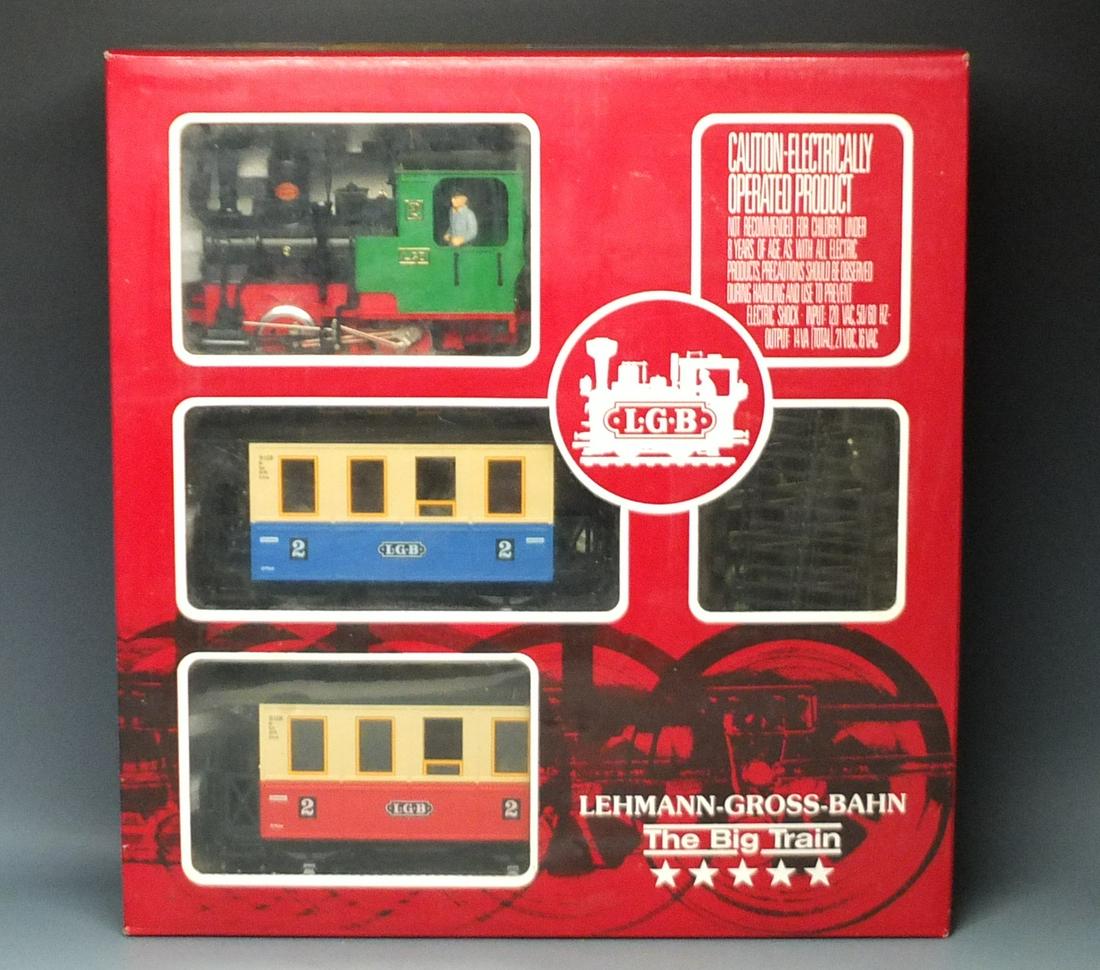LGB 20301 G SCALE TRAIN SET & BOX: LGB G Scale 20301 Big Train Steam Passenger Set