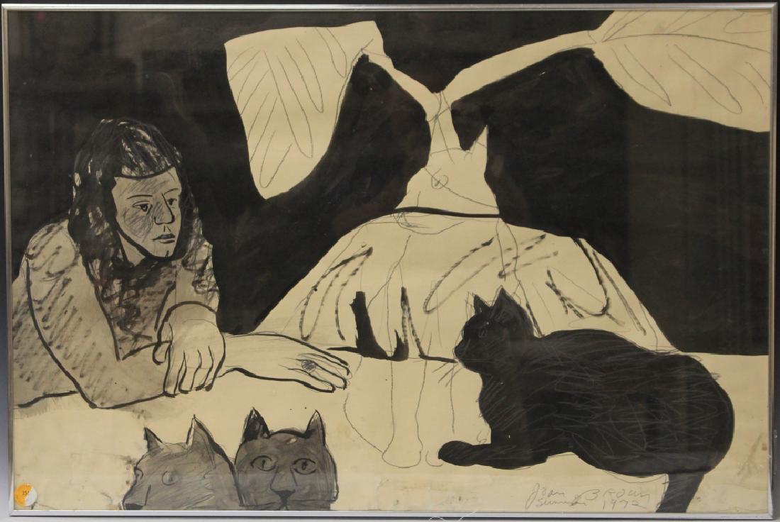 JOAN BROWN (1938-1990), WATERCOLOR & GOUACHE (1 of 1)