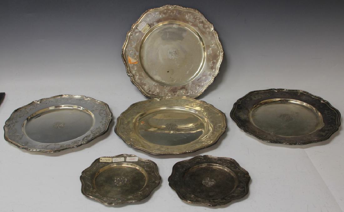 LOT OF (6) SHREVE & CO. STERLING SILVER TRAYS (1 of 3)
