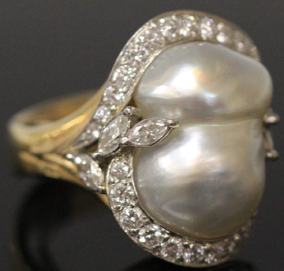 DIAMOND AND PEARL 18KT RING (1 of 1)