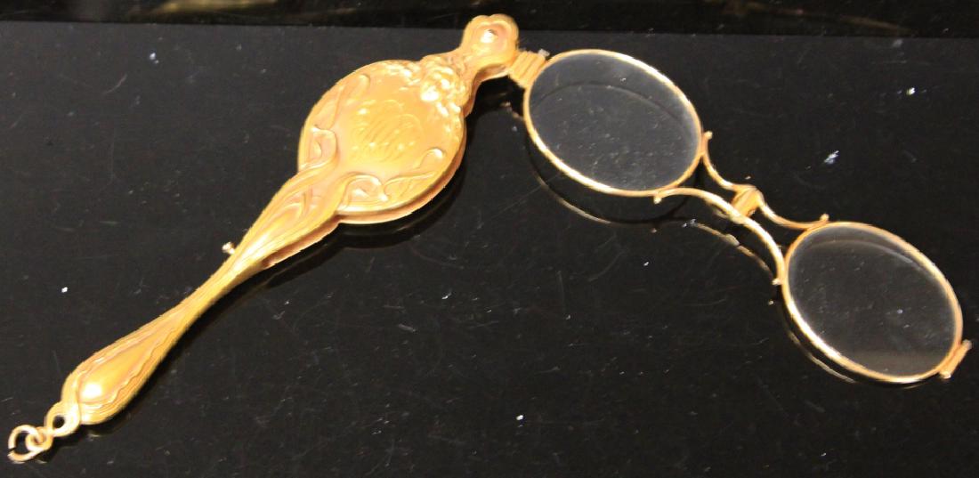 LADY'S 14KT MONOGRAMMED LORGNETTE (1 of 4)