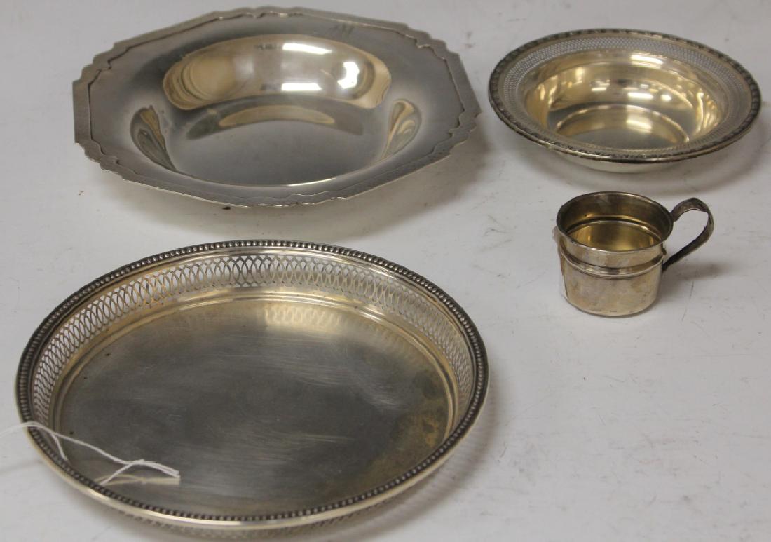 LOT OF (4) STERLING SILVER BOWLS AND CUP (1 of 1)