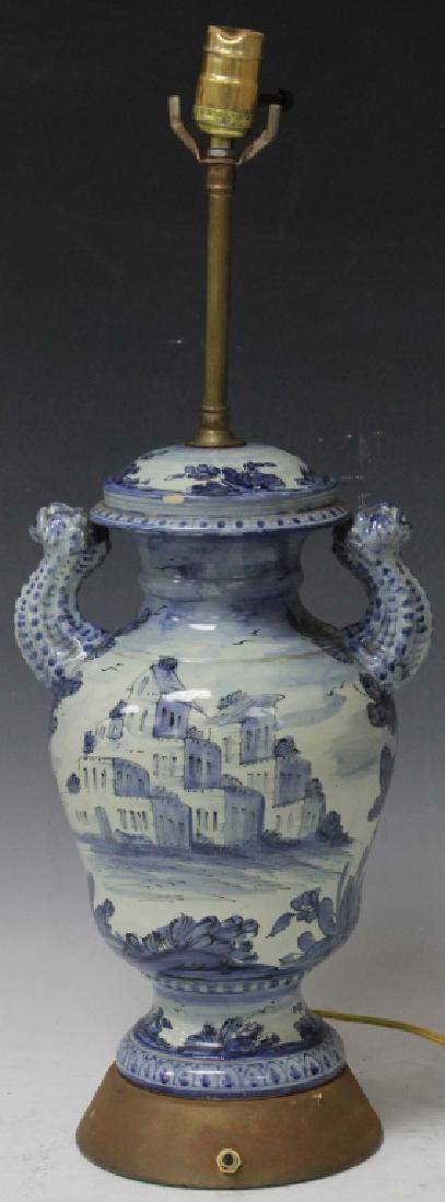 VINTAGE DELFT POTTERY LAMP (1 of 3)