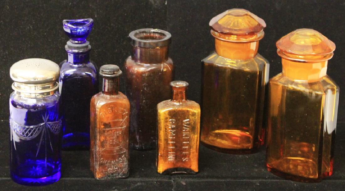 LOT OF (7) APOTHECARY JARS: Heights- 4 3/4" - 8"