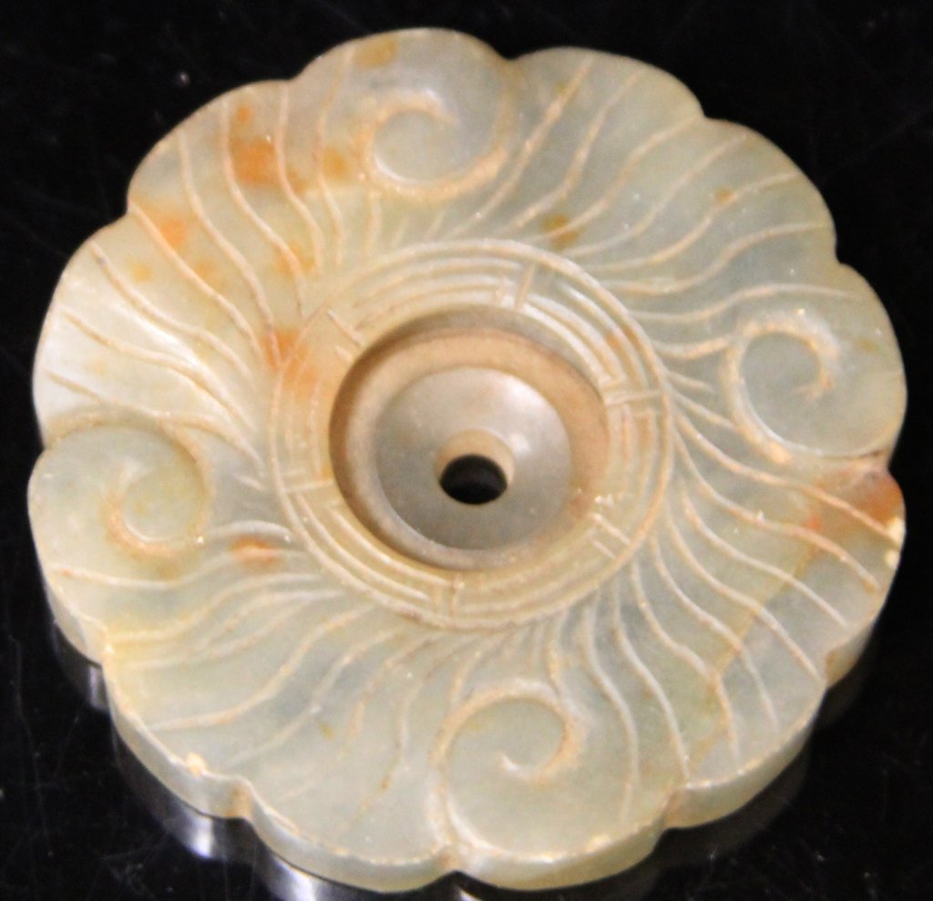 QING DYNASTY CARVED JADE PRAYER WHEEL (1 of 1)