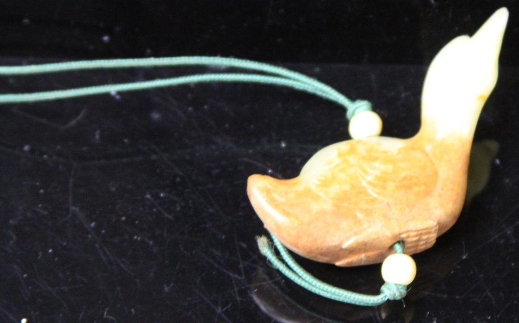 QING DYNASTY JADE CARVING OF DUCK (1 of 2)