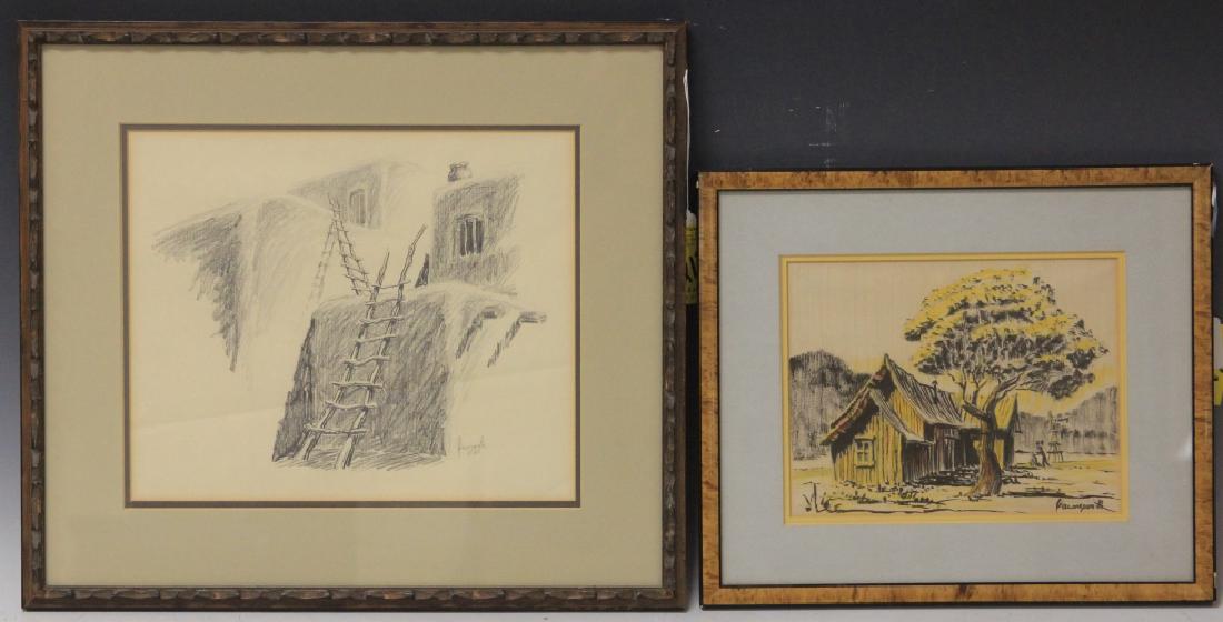 LOT OF (2) JOHN FARNSWORTH (B. 1941), FRAMED WORKS (1 of 4)
