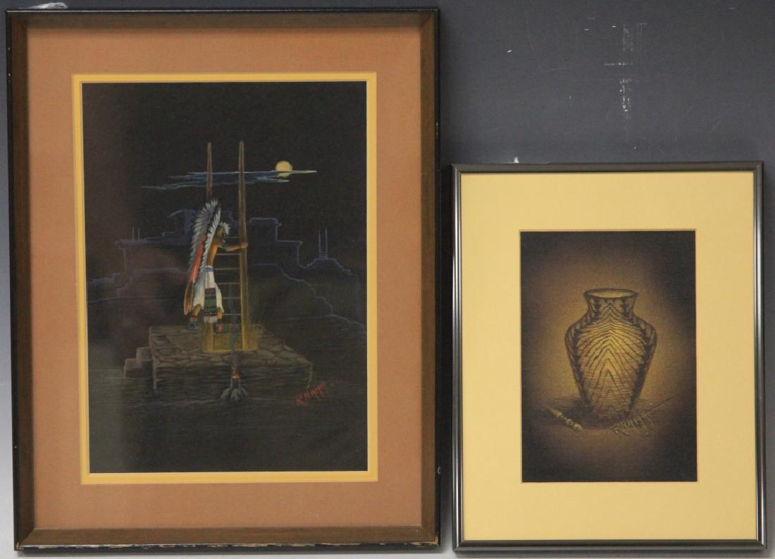 LOT OF (2) RAYMOND NAHA (1933-1974), MIXED MEDIA (1 of 2)