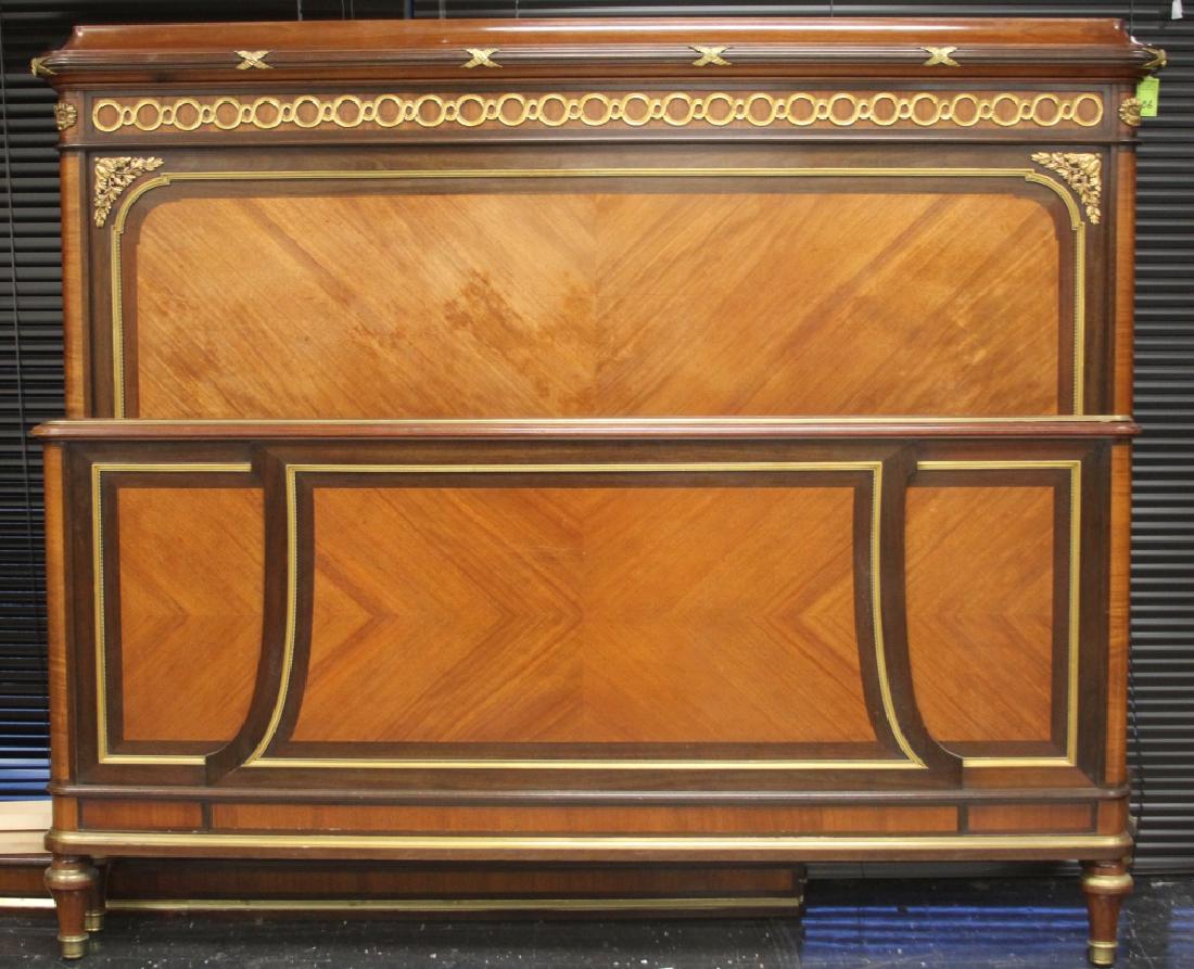 FRENCH EMPIRE INLAID BED, 19TH CENTURY (1 of 3)