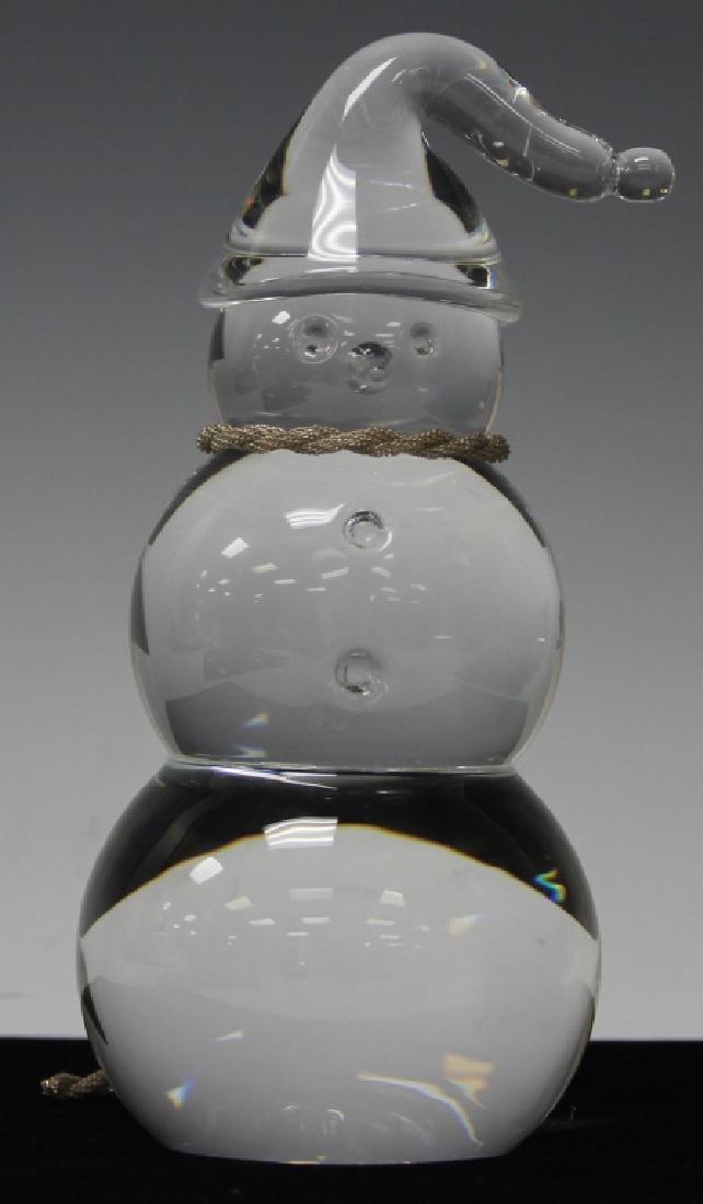 STEUBEN ART GLASS FROSTIE THE SNOWMAN FIGURE (1 of 3)