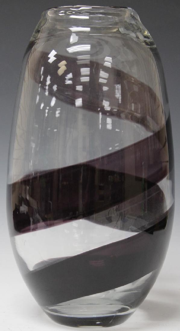 CONTEMPORARY DESIGNER ART GLASS VASE, 18" H (1 of 1)
