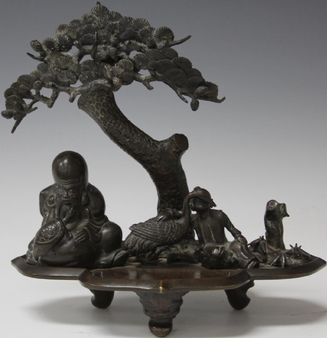 CHINESE BRONZE FIGURE OF BUDDHA, 10" H (1 of 3)