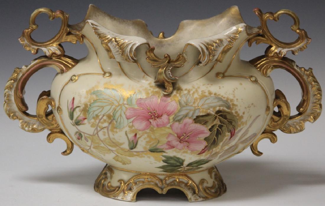 AUSTRIAN PAINTED PORCELAIN CENTER BOWL (1 of 3)