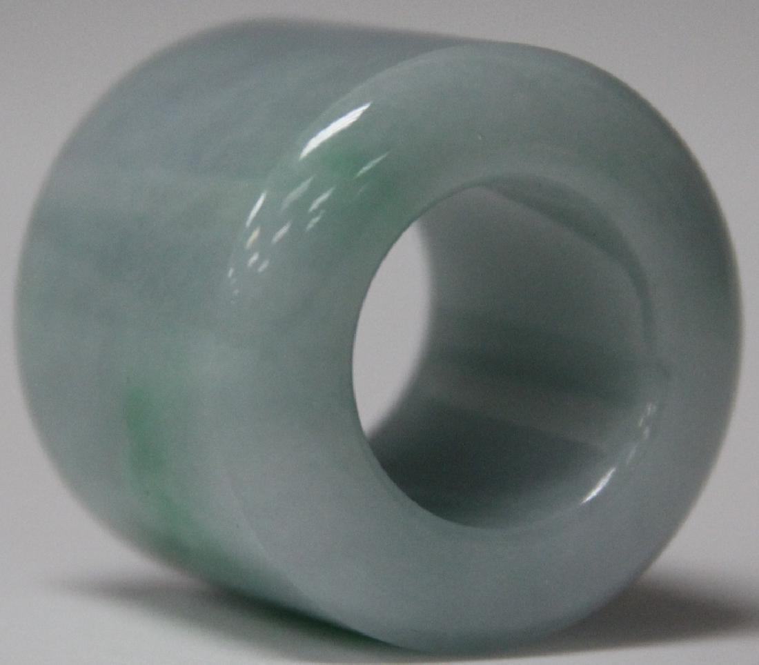 CHINESE HARDSTONE ARCHER'S RING, 1 1/4" D (1 of 5)