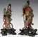 PAIR OF EARLY POLYCHROME PAINTED FIGURES