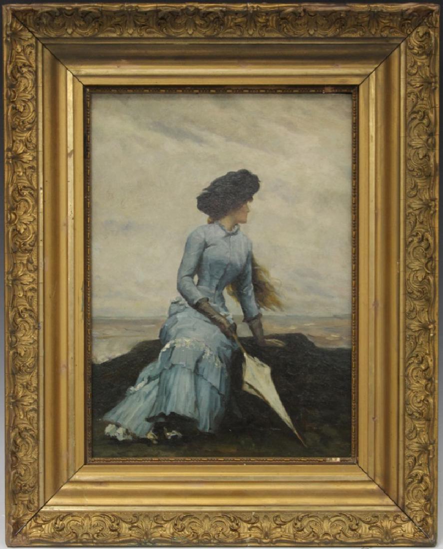 FRENCH IMPRESSIONIST OIL ON BOARD, 19TH C. (1 of 6)