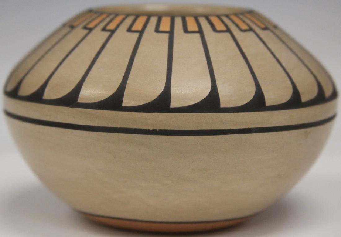 PUEBLO BLUE CORN POTTERY JAR: Diameter- 4 1/2" In-house shipping available with U.S. Packing cost - $20