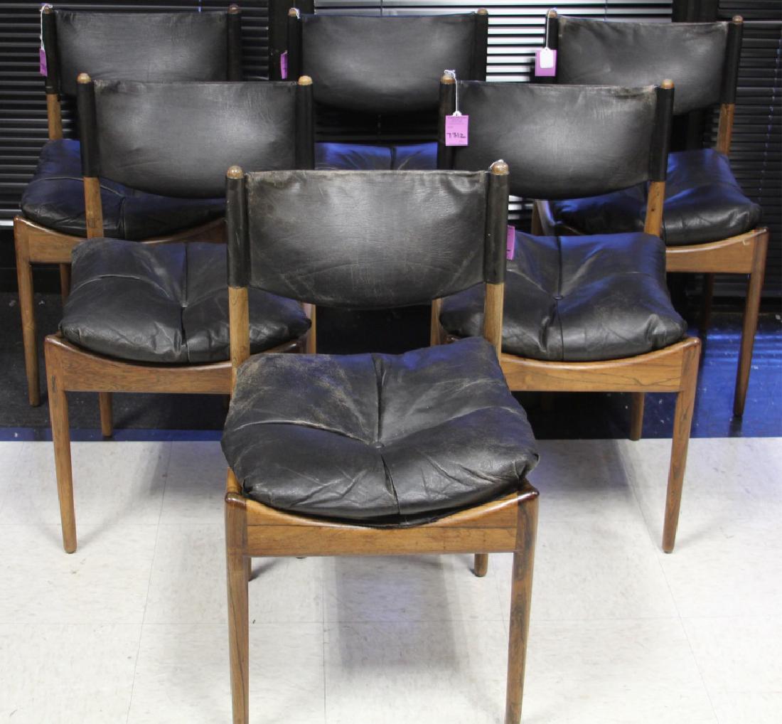 SET OF (6) MID-CENTURY ROSEWOOD DINING CHAIRS (1 of 6)