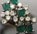 LADY'S EMERALD & DIAMOND 14KT WHITE GOLD RING - 4