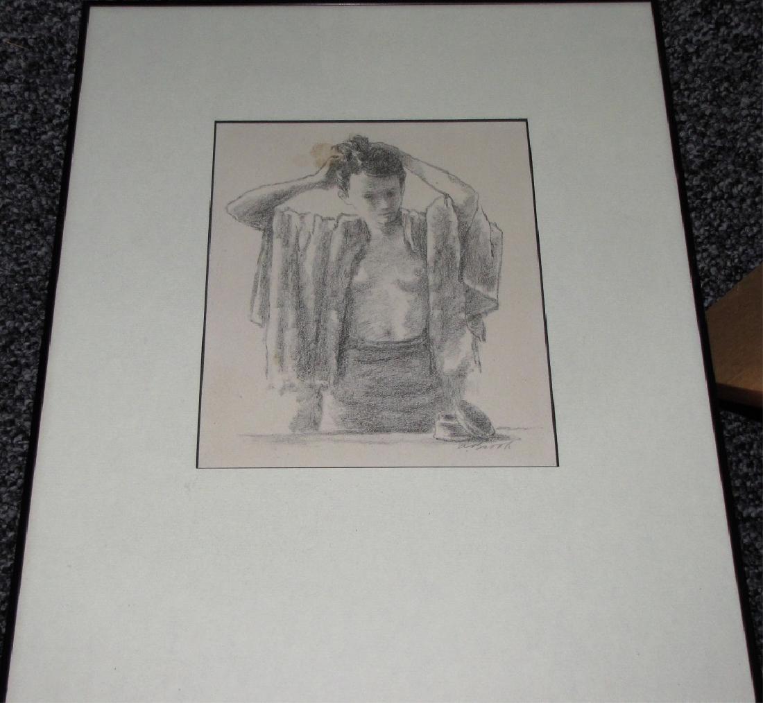 ALEXANDER BROOK (1898-1980), LITHOGRAPH, 1945: Alexander Brook (American, 1898-1980). Framed lithograph. Signed lower right. Titled- "Morning" Dated- 1945 Sight- 7 1/4" x 9" Overall- 14" x 18" Ref. - 205