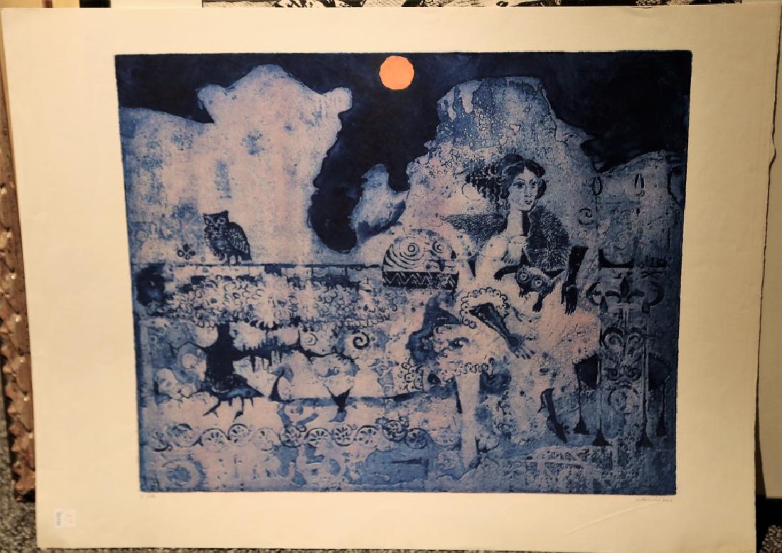 ARTIST SIGNED LITHOGRAPH, SEATED WOMAN (1 of 3)