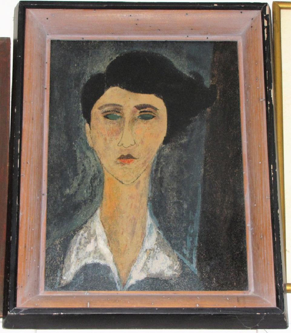 PORTRAIT AFTER AMEDEO MODIGLIANI, FRAMED REPRO. (1 of 1)
