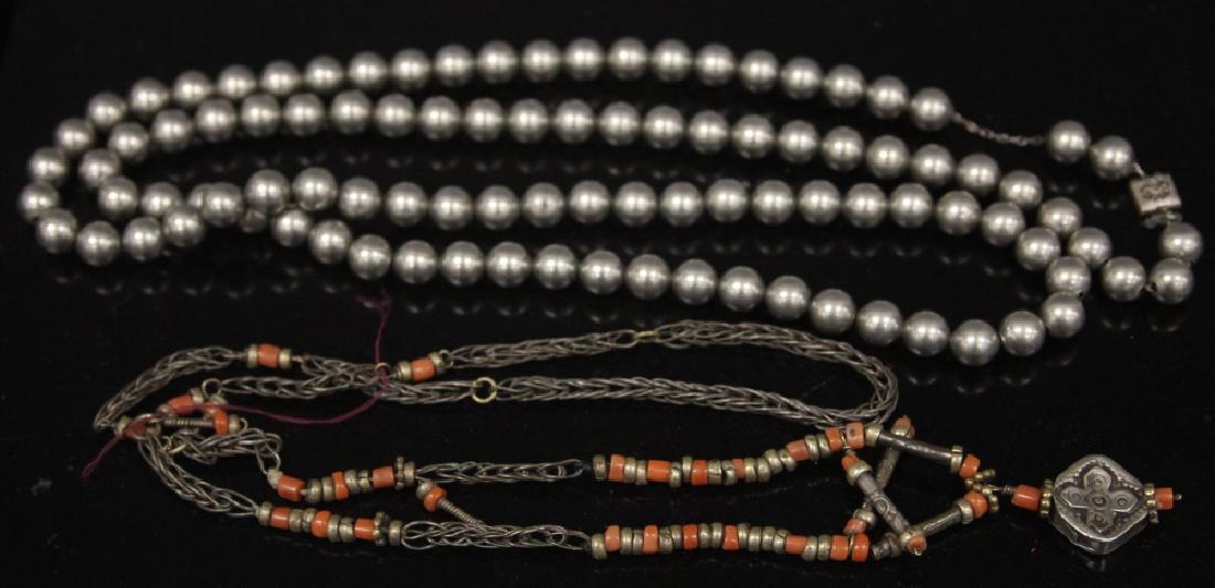 LOT OF (2) VINTAGE SILVER NECKLACES (1 of 5)
