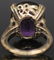 LOT OF (2) VINTAGE 14KT RINGS W/ AMETHYST & PEARL - 4