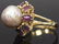 LOT OF (2) VINTAGE 14KT RINGS W/ AMETHYST & PEARL - 6