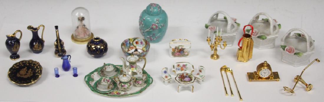 LOT OF (33) VINTAGE MINIATURES, INCL. PORCELAIN (1 of 6)