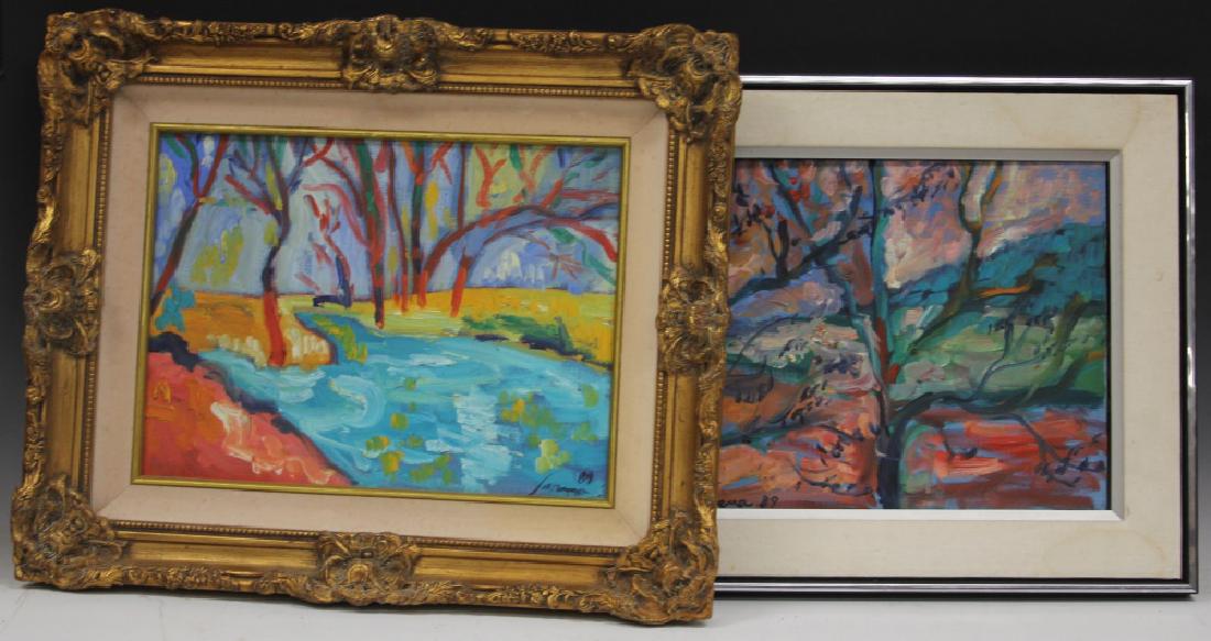 SARENA ROSENFELD (B. 1940), (2) LANDSCAPES, O/C (1 of 8)