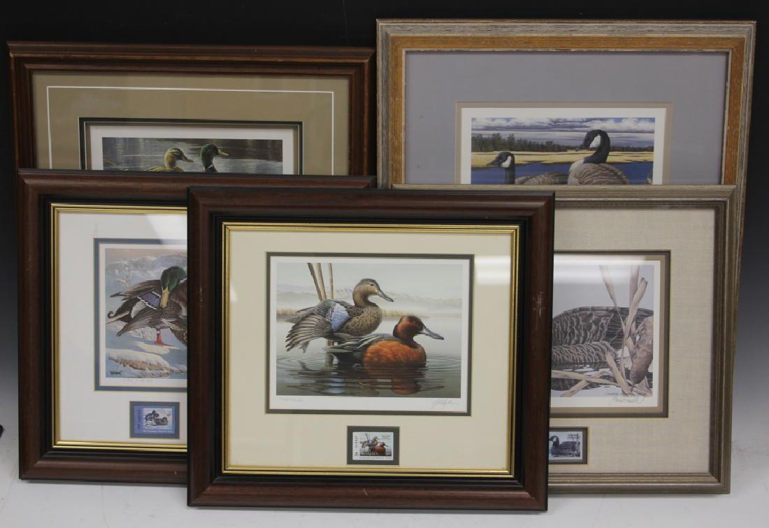 LOT OF (5) DUCK STAMP PRINTS, ARTIST SIGNED (1 of 5)