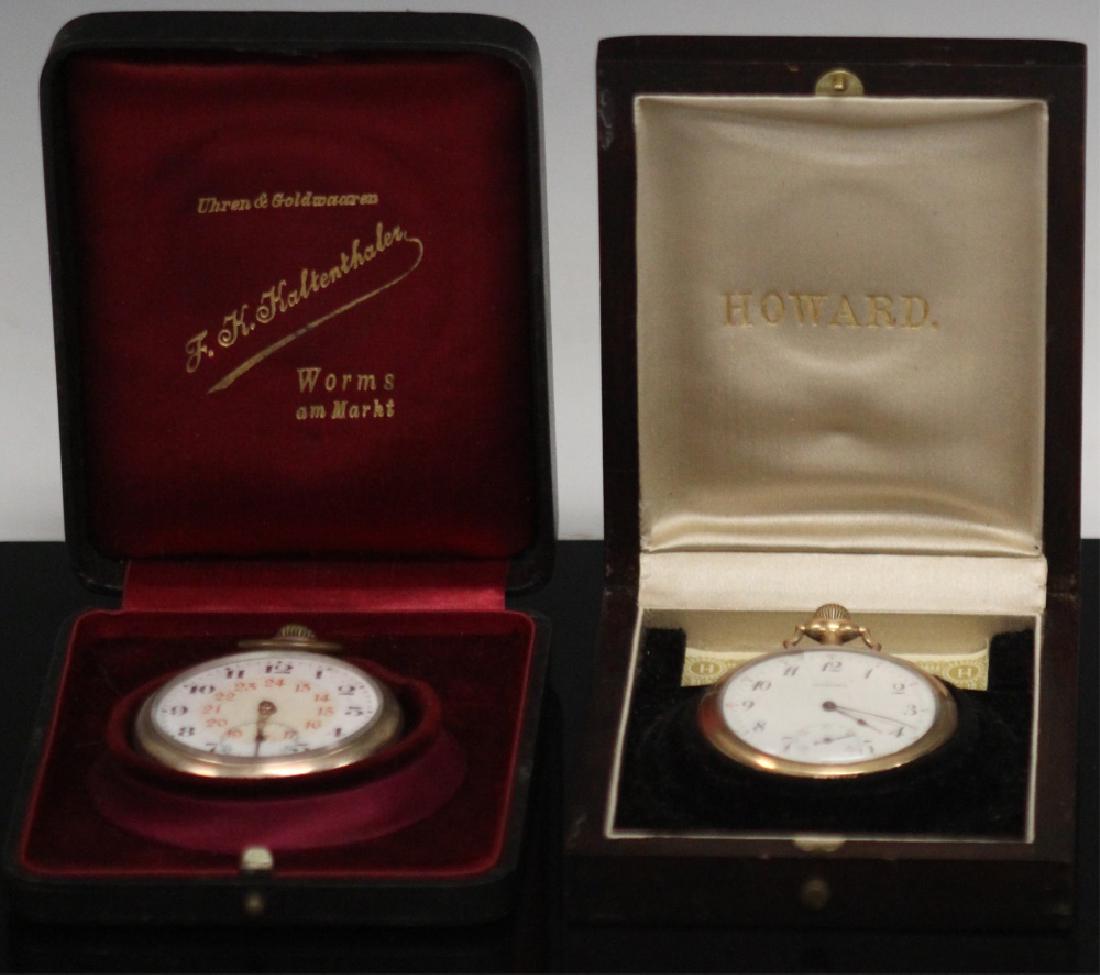 LOT OF (2) VINTAGE POCKET WATCHES W/ VINTAGE CASES (1 of 5)