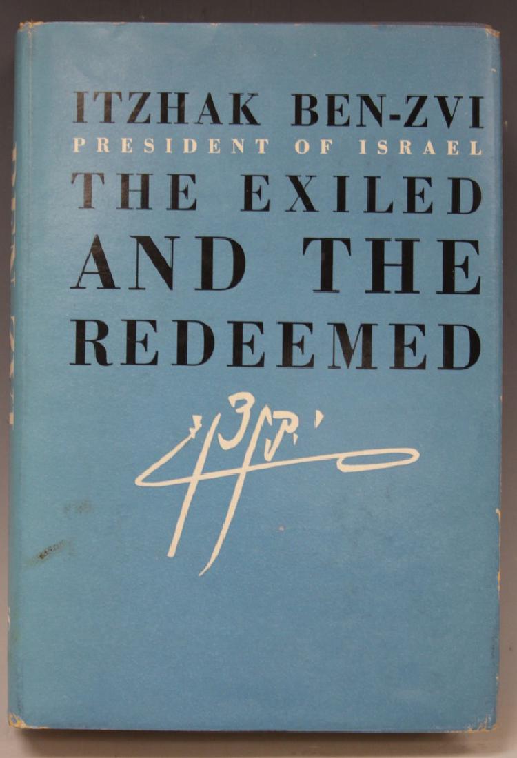 ITZHAK BEN-ZVI, AUTOGRAPHED BOOK, 1957 (1 of 3)
