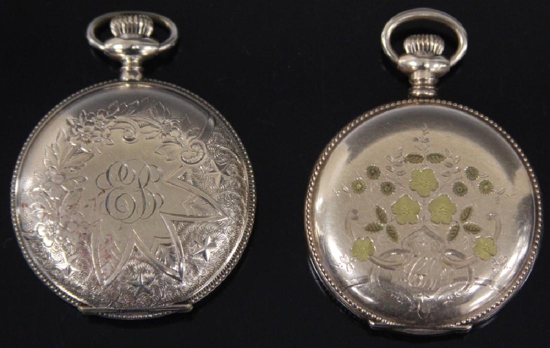 LOT OF (2) WALTHAM POCKET WATCHES IN HUNTING CASES (1 of 6)