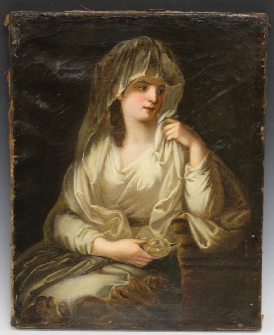 ANGELA KAUFMAN, OIL ON CANVAS PORTRAIT, 19TH C. (1 of 2)