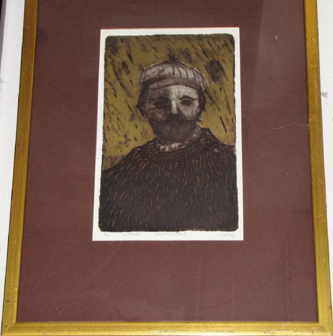 LOT OF (3) WORKS OF ART INCL. PRINTS & ETCHING (1 of 6)