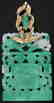 CHINESE JADE PENDANT W/ DIAMOND & 14KT GOLD - 3