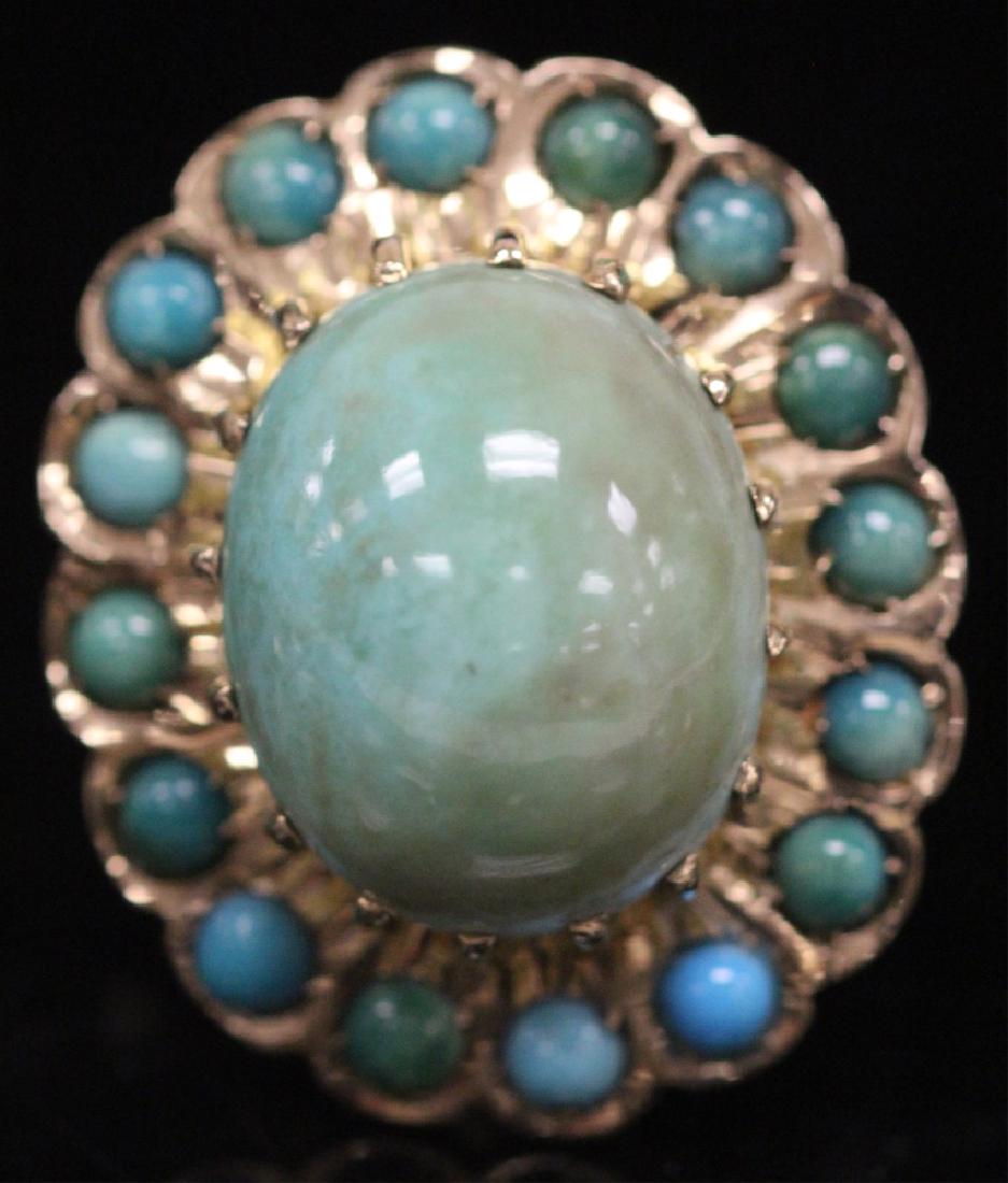 PERSIAN TURQUOISE 14KT GOLD RING (1 of 5)